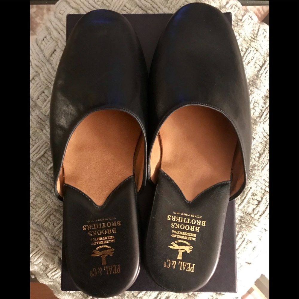 Peal & Co. Brooks Brothers Napa Leather Slippers